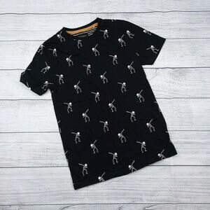 9/10 Denim & Flower Dancing Skeletons Tee